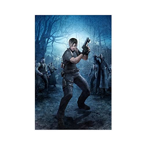 MJKO Resident Evil 4 Leinwand-Poster, Schlafzimmer-Dekoration, Sport-Landschaft, Büro, Raumdekoration, Geschenk, ohne Rahmen, 30 x 45 cm von MJKO