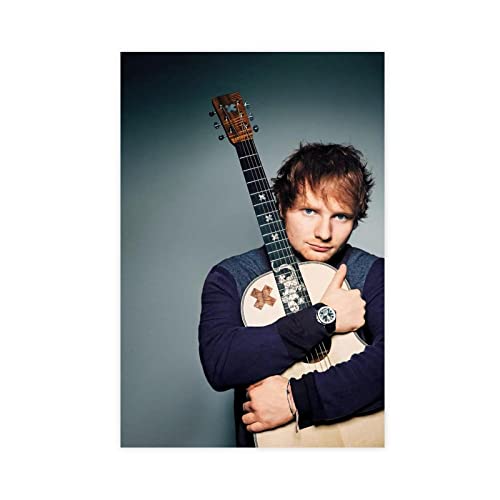 MJKO Sänger Ed Sheeran 1 Leinwand-Poster, Wandkunst, Dekoration, Bild, Gemälde für Wohnzimmer, Schlafzimmer, Dekoration, Rahmen-Stil, 50 x 75 cm von MJKO