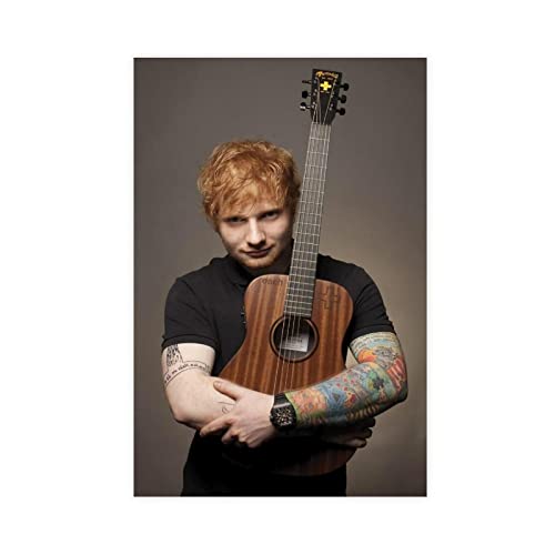 MJKO Sänger Ed Sheeran 2 Leinwand-Poster, Wandkunst, Dekoration, Bild, Gemälde für Wohnzimmer, Schlafzimmer, Dekoration, Rahmen-Stil, 30 x 45 cm von MJKO