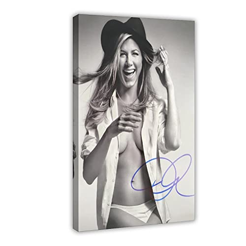 MJKO Schauspielerin Jennifer Aniston 6 Leinwandposter Schlafzimmer Dekor Sport Landschaft Büro Zimmer Dekor Geschenkrahmen Stil 30 x 45 cm von MJKO