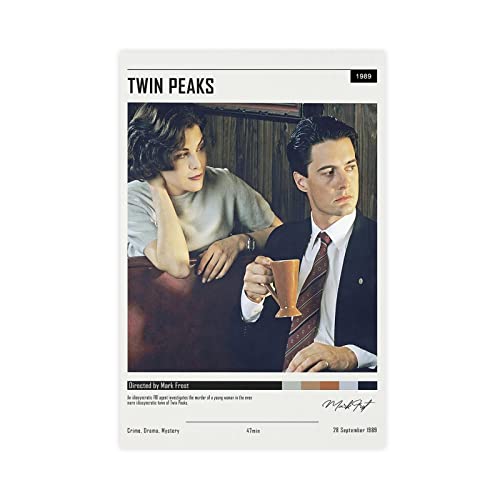 MJKO Twin Peaks Cover Leinwand Poster Schlafzimmer Dekor Sport Landschaft Büro Zimmer Dekor Geschenk ohne Rahmen Stil 30 x 45 cm von MJKO