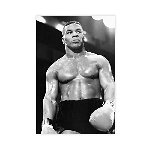 Mike Tyson Boxing Leinwand-Poster, Wandkunst, Dekoration, Bild, Gemälde für Wohnzimmer, Schlafzimmer, Dekoration, Rahmen-Stil, 60 x 90 cm von MJKO