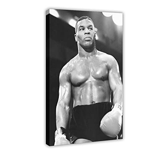 Mike Tyson Boxing Leinwand-Poster, Wandkunst, Dekoration, Bild für Wohnzimmer, Schlafzimmer, Dekoration, Rahmen-Stil, 30 x 45 cm von MJKO