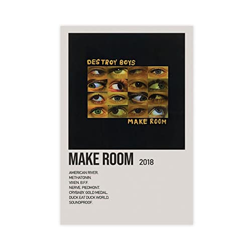 Singer Destroy Boys Make Room Album Cover Leinwand Poster Wandkunst Dekor Druck Bild Gemälde für Wohnzimmer Schlafzimmer Dekoration Rahmen Stil 30 x 45 cm von MJKO