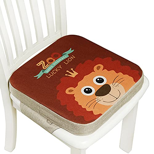 MJLOMJ 2021 Sitzerhöhung Stuhl Kind Waschbar Abnehmbar Sitzerhöhung Kinder für Esstisch 2 in 1 Hohe Qualität rutschfest Kindersitz Esstisch Boostersitze mit Sicherheitsschnalle,Lion,5cm von MJLOMJ