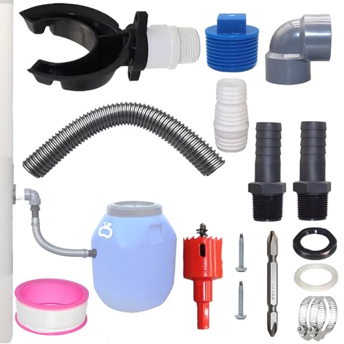 MJLOMJ Regenwassersammler Speedy mit 1m Schlauch – Universal 70-110 mm Fallrohranschluss, Regendieb Wasserfangsystem für Dachrinnen, Inklusive Montagezubehör von MJLOMJ