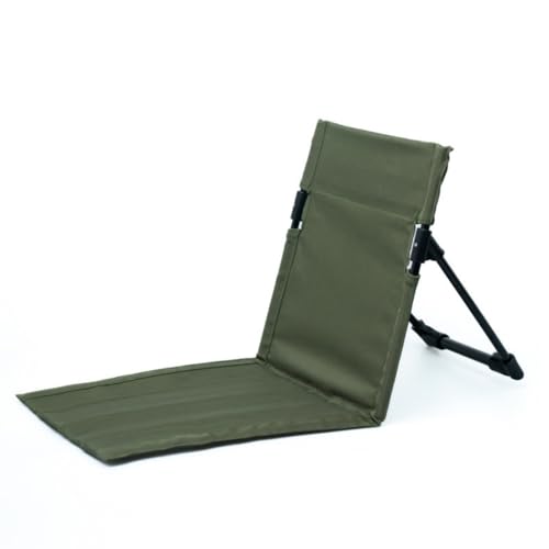 MJLOMJ Tragbarer faltbarer Strandstuhl, leichte Sonnenliege mit verstellbarer Rückenlehne, Tragetasche & robustem Metallrahmen für Erwachsene, Outdoor-Camping, Park & Strand Essentials (Grün) von MJLOMJ