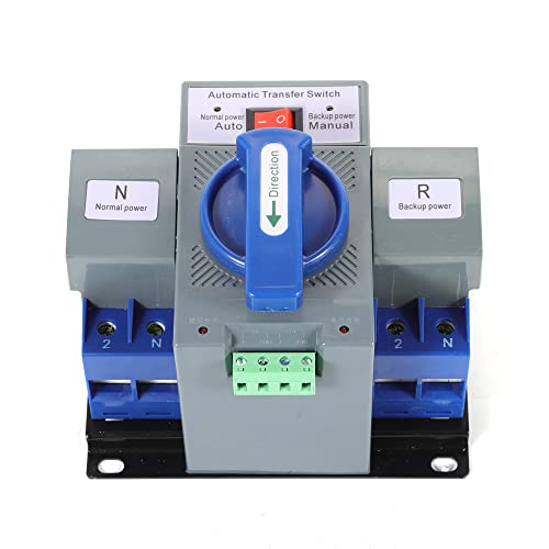 63A 2P Dual Power Automatischer Transferschalter, Mini-Generator-Umschalter mit mehreren Schutzfunktionen (2P 63A) von MJMLUCK