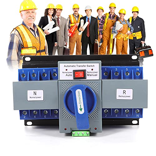 63A 2P Dual Power Automatischer Transferschalter, Mini-Generator-Umschalter mit mehreren Schutzfunktionen (4P 63A) von MJMLUCK