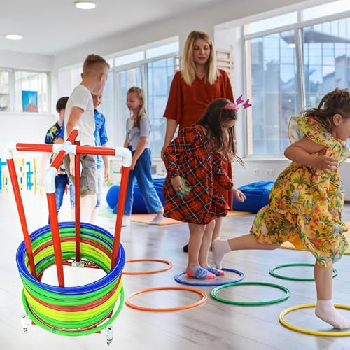 Aufbewahrungsregal für Springseilbäume, Hula-Hoop-Ausrüstungshalter für Hindernisparcours, Rollregal für Springseile auf Rädern, Korb-Organizerwagen für den Sportunterricht in der Mittelschu Aufbewahrungsregal für Springseilbäume, Hula-Hoop-Ausrüstungshalter für Hindernisparcours, Rollregal für Springseile auf Rädern, Korb-Organizerwagen für den Sportunterricht in der Mittelschu von MJMLUCK