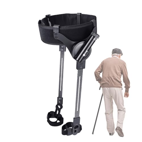 Exoskelett zum Gehen, Gehhilfen, unterstützt 50% der Mobilität für ältere Menschen, ergonomische Gehhilfe, Beinhebe- und Kletterunterstützung, A02 (M: 168–176 cm Körpergröße) (M: 168–176 cm von MJMLUCK