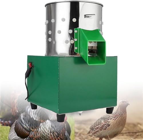 Hühnerrupfmaschine mit Motor, Hühnerrupfmaschine, Puten-Hühnerrupfmaschine, Hochleistungs-Federbeinentferner aus Edelstahl mit Fassdurchmesser, elektrische Geflügel-Küchenmaschine von MJMLUCK