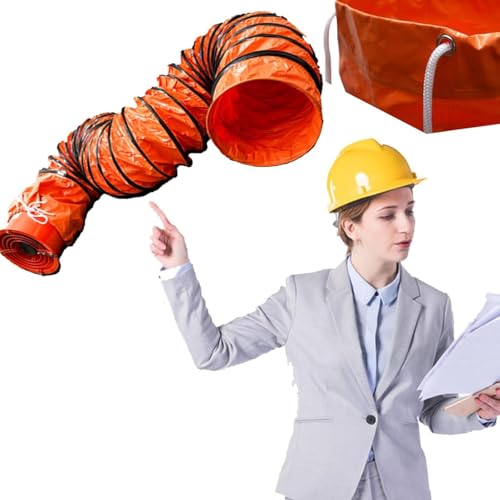 Kanalschlauch, 8 10 12 14 16 18 20 22 24 28 30 22 36 Zoll, Flexibler PVC-Kanalschlauch mit verstellbarem Seil-D-Haken und Stahlhalterung für Abluftventilatoren, einfache Lagerung (800 mm/32 Kanalschlauch, 8 10 12 14 16 18 20 22 24 28 30 22 36 Zoll, Flexibler PVC-Kanalschlauch mit verstellbarem Seil-D-Haken und Stahlhalterung für Abluftventilatoren, einfache Lagerung (800 mm/32 von MJMLUCK