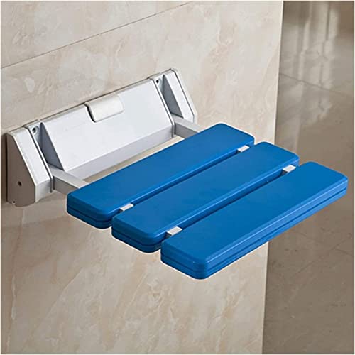MJMLUCK An der Wand montierte Duschbank mit Stützstangen-Ruhesitz zum Baden. Klappbarer Badezimmer-Sicherheitsstuhl, robuster Badezimmerstuhl, Duschstuhl (Farbe: Blau, Größe: 32 x 32,8 cm) (Gelb 32 von MJMLUCK