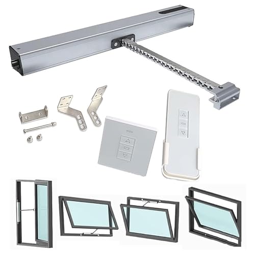MJMLUCK DC24V Smart Automatic Motorized Window Skylight Opener, Chain Electric Window Actuator Motor, Stroke 600mm for Clerestory, Casement Window, Roof Vent(600mm) von MJMLUCK