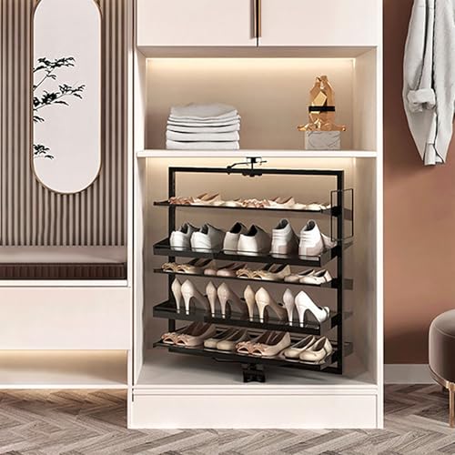 MJMLUCK Drehbares Schuhregal, freistehende Schuhregale, 360° drehbarer ausziehbarer Organizer für Schuhschränke, Lagerregal für Eingangsbereich, Wohnzimmer, Flur (67 cm/26,3 Zoll) (80 cm/3 von MJMLUCK