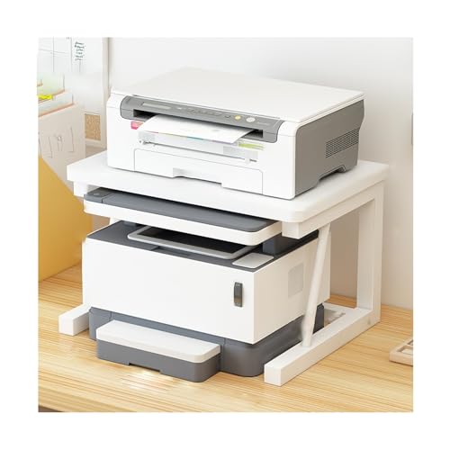 MJMLUCK Druckerständer, 2-stufiger Druckerwagen, Druckerständer für zu Hause, rollender Druckertisch, Druckerständer unter dem Schreibtisch, Regal für Scanner, Druckerwagen für die Organi von MJMLUCK