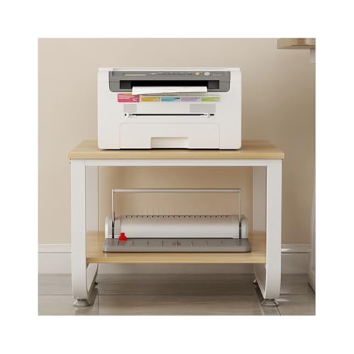 MJMLUCK Druckerständer, Druckerständer für Zuhause, 2-stufiger Druckertisch, Regal für Scanner, Druckerständer mit Stauraum für den Schreibtisch, kann im Wohnzimmer, Schlafzimmer, Arbeitsz von MJMLUCK