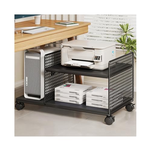MJMLUCK Druckerständer, Regal für Scanner, Druckerständer für Zuhause, Druckertisch auf Rollen, Druckertisch mit Feststellrädern, Mehrzweck-Druckerdisplay, Druckerständer unter dem Schreib von MJMLUCK