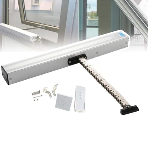 MJMLUCK Electric Chain Window Opener (300-1000mm) with Remote Control + Switch, Double Chain/Low Noise, Locking Force: 400N Anti-Theft, for Window Ventilation(700mm) von MJMLUCK