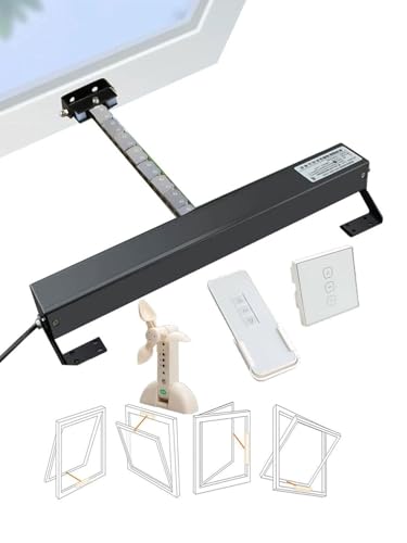 MJMLUCK Electric Window Opener Actuator Low Noise 24V Electric Window Opener Actuator W/Wind and Rain Sensor and Remote Control(220v Rain Sensor Stroke 400mm) von MJMLUCK