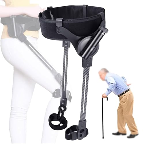 MJMLUCK Elektrische Gehhilfe, Beinhebe- und Kletterhilfe, Exoskelett-Gehhilfen, bionische Exoskelett-Beine, Rehabilitationstraining, Gehen mit Beinen, 3-stufig einstellbare Stärke (rechtes Bein, S) von MJMLUCK