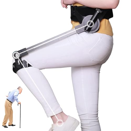 MJMLUCK Ergonomische Gehhilfe mit Exoskelett, Rehabilitationstrainer für Schlaganfall/Hemiplegie, Mobilitätsunterstützung zum Wandern/Reisen/Bergsteigen (rechts L) (Links groß) von MJMLUCK