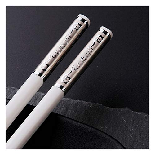 MJMLUCK Essstäbchen aus Legierung, Fiberglas-Essstäbchen, Wiederverwendbare Essstäbchen, 10 Paar Essstäbchen, chinesische Essstäbchen, Hot Pot-Essstäbchen, Sushi-Essstäbchen-Set von MJMLUCK