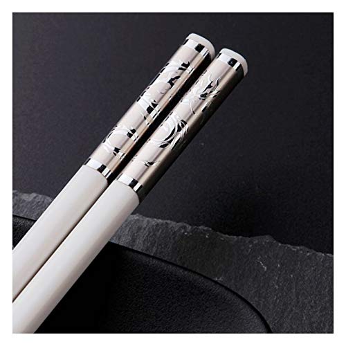 MJMLUCK Essstäbchen aus Legierung, Fiberglas-Essstäbchen, Wiederverwendbare Essstäbchen, 10 Paar Essstäbchen, chinesische Essstäbchen, Hot Pot-Essstäbchen, Sushi-Essstäbchen-Set von MJMLUCK