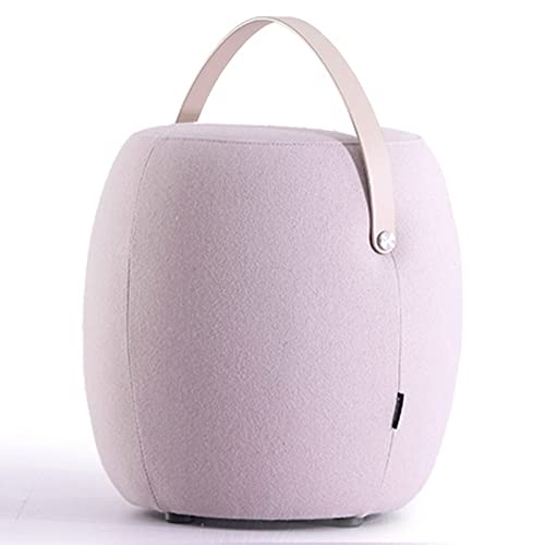 MJMLUCK Fußhocker Tritthocker Gepolsterter Sitz Sofa Fußstütze Hocker Wohnzimmerhocker Runder Hocker Eimerhocker Schlafzimmerhocker Schuhwechselhocker Atmungsaktiver Kaschmirstoff Multifun von MJMLUCK