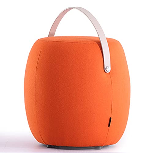 MJMLUCK Fußhocker Tritthocker Gepolsterter Sitz Sofa Fußstütze Hocker Wohnzimmerhocker Runder Hocker Eimerhocker Schlafzimmerhocker Schuhwechselhocker Atmungsaktiver Kaschmirstoff Multifun von MJMLUCK