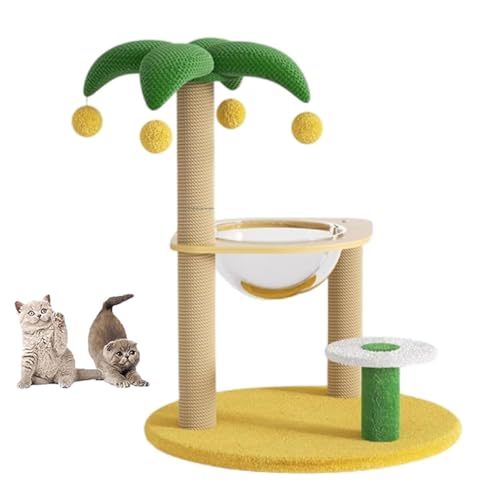 MJMLUCK Katzenbaumturm mit Sitzstange, süßer Kratzbaum für Kätzchen mit Sisalseil für den Innenbereich, Sisal-Kratzbaum, Sisal-Kratzbäume mit Bett, baumelndem Ball, Kratzbaum für kleine Ka MJMLUCK Katzenbaumturm mit Sitzstange, süßer Kratzbaum für Kätzchen mit Sisalseil für den Innenbereich, Sisal-Kratzbaum, Sisal-Kratzbäume mit Bett, baumelndem Ball, Kratzbaum für kleine Ka von MJMLUCK