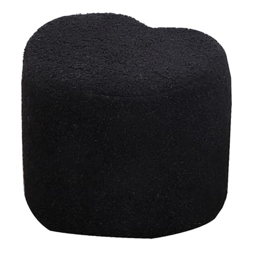 MJMLUCK Kleiner Fußhocker-Ottomane, herzförmiger Ottomane, gepolsterter Ottomane mit Sherpa-Polsterung, getufteter Stoffpouf, bequemer Fußhockersitz für Wohnzimmer, Schlafsaal, Schlafzimme MJMLUCK Kleiner Fußhocker-Ottomane, herzförmiger Ottomane, gepolsterter Ottomane mit Sherpa-Polsterung, getufteter Stoffpouf, bequemer Fußhockersitz für Wohnzimmer, Schlafsaal, Schlafzimme von MJMLUCK