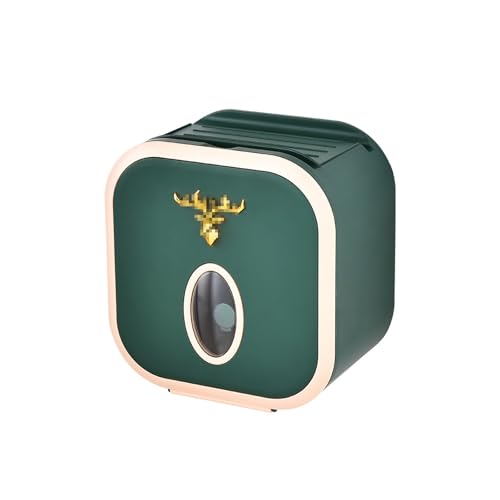 MJMLUCK Kommerzieller Papierhandtuchspender mit abnehmbarem Regal, Toilettenpapierhalter, Wandmontage, Handtuchspender, Badezimmer-Servietten-Taschentuchbox für Küchentoiletten (grün) von MJMLUCK