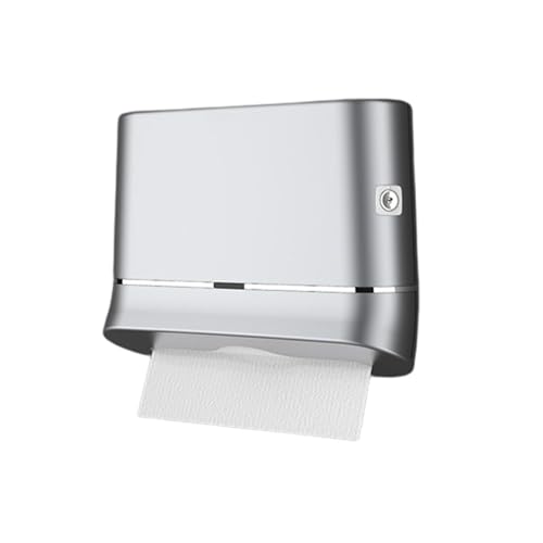 MJMLUCK Kommerzieller Papierhandtuchspender zur Wandmontage, kommerzieller C-Falz-Multifold-Trifold-Taschentuchspender mit Schloss, dekorativer Handtuchhalter aus Kunststoff für die Toilet von MJMLUCK