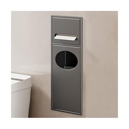 MJMLUCK Kommerzieller versenkbarer Papierhandtuchspender und Abfallbehälter, Edelstahl, Badezimmernische, C-Falz/Multifold-Toilettenpapierspender mit Mülleimer für Restauranttoiletten (Gra MJMLUCK Kommerzieller versenkbarer Papierhandtuchspender und Abfallbehälter, Edelstahl, Badezimmernische, C-Falz/Multifold-Toilettenpapierspender mit Mülleimer für Restauranttoiletten (Gra von MJMLUCK