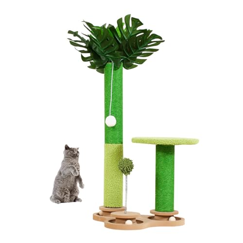 MJMLUCK Kratzbäume für Hauskatzen – Katzenkratzbaum mit Sisalseil – Niedlicher Katzenbaum-Kratzbaum für Kätzchen mit interaktiver Kugelbahn MJMLUCK Kratzbäume für Hauskatzen – Katzenkratzbaum mit Sisalseil – Niedlicher Katzenbaum-Kratzbaum für Kätzchen mit interaktiver Kugelbahn von MJMLUCK