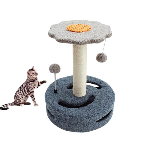 MJMLUCK Kratzbaum, Katzenturm mit Sisal-Kratzbäumen, Katzenhaus mit lustigem Katzenspielzeug und weicher Decke, geeignet für kleine Räume,B (D) von MJMLUCK