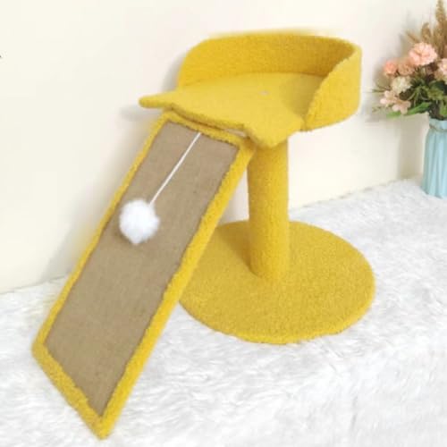 MJMLUCK Kratzbaum für Hauskatzen, Modernes Katzenspielzeug mit Sisaloberfläche, Multifunktionaler Katzenturm mit Plüschbetten,D (D) von MJMLUCK