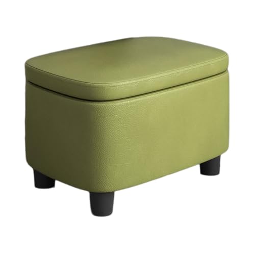 MJMLUCK Leder-Ottomane mit Stauraum-Fußstütze mit Beinen, rechteckiger Narrenhocker, Ottomanen für die Couch, Ottoman-Fußhocker für den Eingangsbereich des Wohnzimmers, Schminkhocker, Mode von MJMLUCK