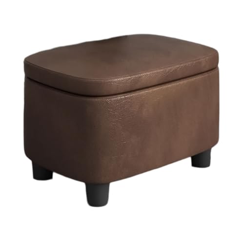 MJMLUCK Leder-Ottomane mit Stauraum-Fußstütze mit Beinen, rechteckiger Narrenhocker, Ottomanen für die Couch, Ottoman-Fußhocker für den Eingangsbereich des Wohnzimmers, Schminkhocker, Mode von MJMLUCK