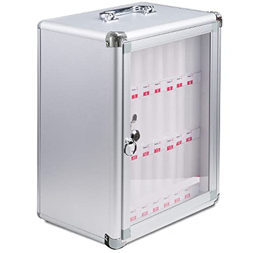 MJMLUCK Mobile Phone Safe Deposit Box Cell Phones Storage Chart Storage Locker Box Wall-Mounted Transparent Lockable Restaurant Storage Cabinet,12 Slots (60 Slots) (24 Slots) von MJMLUCK