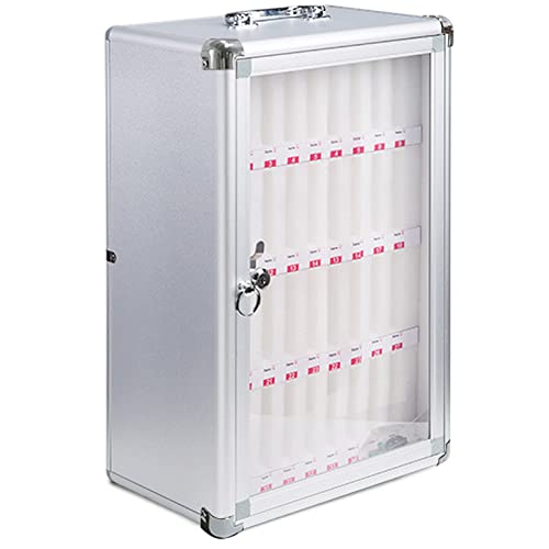 MJMLUCK Mobile Phone Safe Deposit Box Cell Phones Storage Chart Storage Locker Box Wall-Mounted Transparent Lockable Restaurant Storage Cabinet,12 Slots (60 Slots) (36 Slots) von MJMLUCK