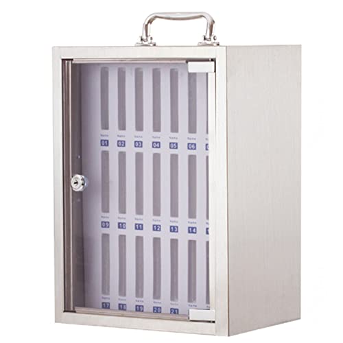 MJMLUCK Mobile Phone Storage Box Wall-Mounted Aluminum Alloy Staff Mobile Phone Storage Box with Safety Lock Classroom Table Office Storag,12 Slots (12 Slots) (24 Slots) von MJMLUCK