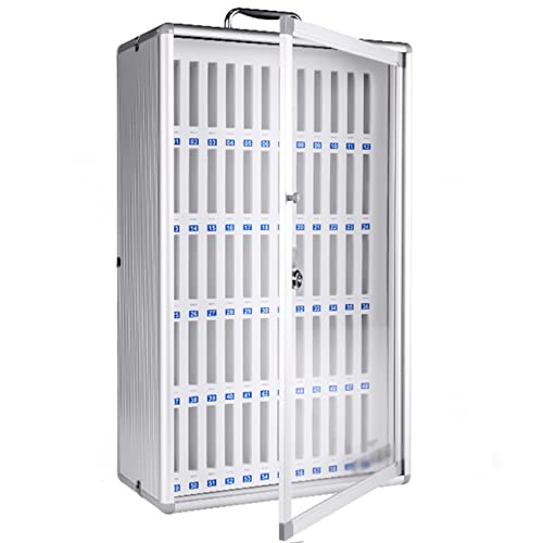 MJMLUCK Mobile Phone Storage Box Wall-Mounted Lockable Desktop Transparent Storage Box with Safety Lock for Mobile Phone Locker Office,Holds 48 Phones (Holds 48 Phones) (Holds 48 Phones) von MJMLUCK