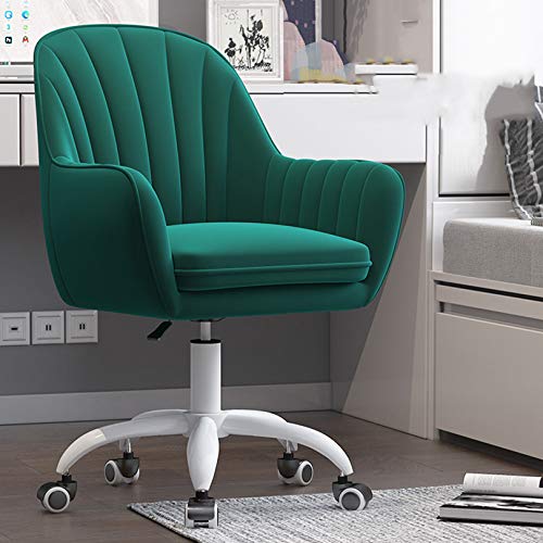 MJMLUCK Moderner ergonomischer Bürostuhl, Gelb, Samt und Polyurethan, 120 kg Tragkraft, höhenverstellbar, 360°-Lenkrollen (Nr. 2) von MJMLUCK
