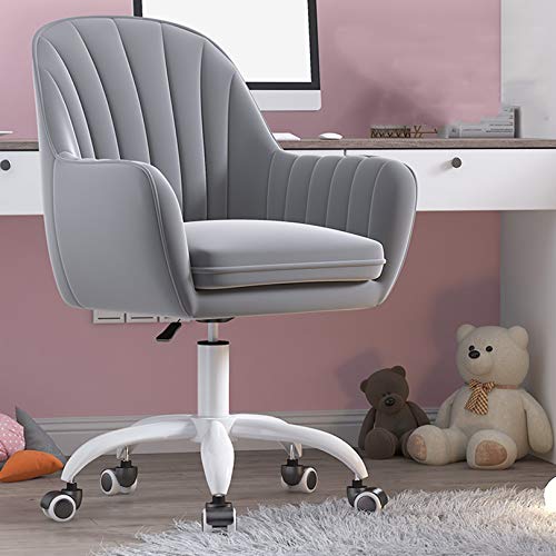 MJMLUCK Moderner ergonomischer Bürostuhl, Gelb, Samt und Polyurethan, 120 kg Tragkraft, höhenverstellbar, 360°-Lenkrollen (Nr. 3) von MJMLUCK