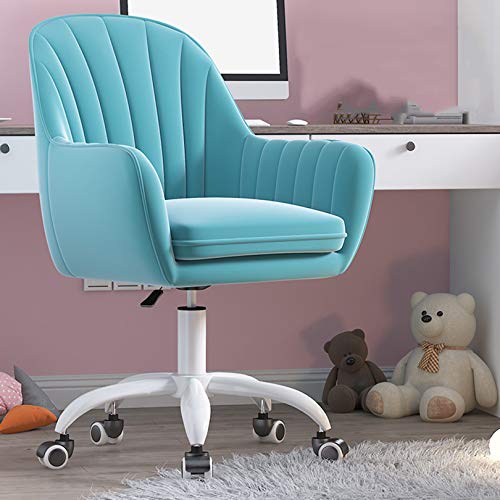 MJMLUCK Moderner ergonomischer Bürostuhl, Gelb, Samt und Polyurethan, 120 kg Tragkraft, höhenverstellbar, 360°-Lenkrollen (Nr. 5) von MJMLUCK