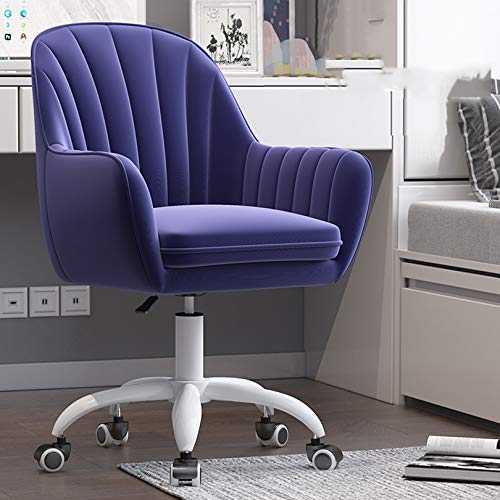 MJMLUCK Moderner ergonomischer Bürostuhl, Gelb, Samt und Polyurethan, 120 kg Tragkraft, höhenverstellbar, 360°-Lenkrollen (Nr. 9) von MJMLUCK
