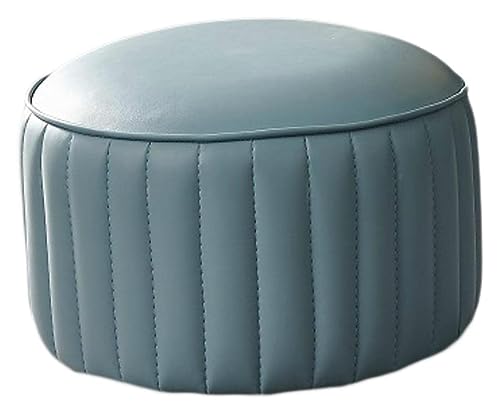 MJMLUCK Ottomans Fußhocker, runder Schuhwechselhocker aus Leder, Pouffee-Fußhocker für Wohnzimmer, Küche, Schlafzimmer, Balkon, Ruhehocker, gelb-32x (Farbe: Gelb, Größe: 36x24cm) (Lig von MJMLUCK